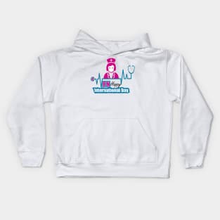 Registered Nurse Happy International Day Kids Hoodie